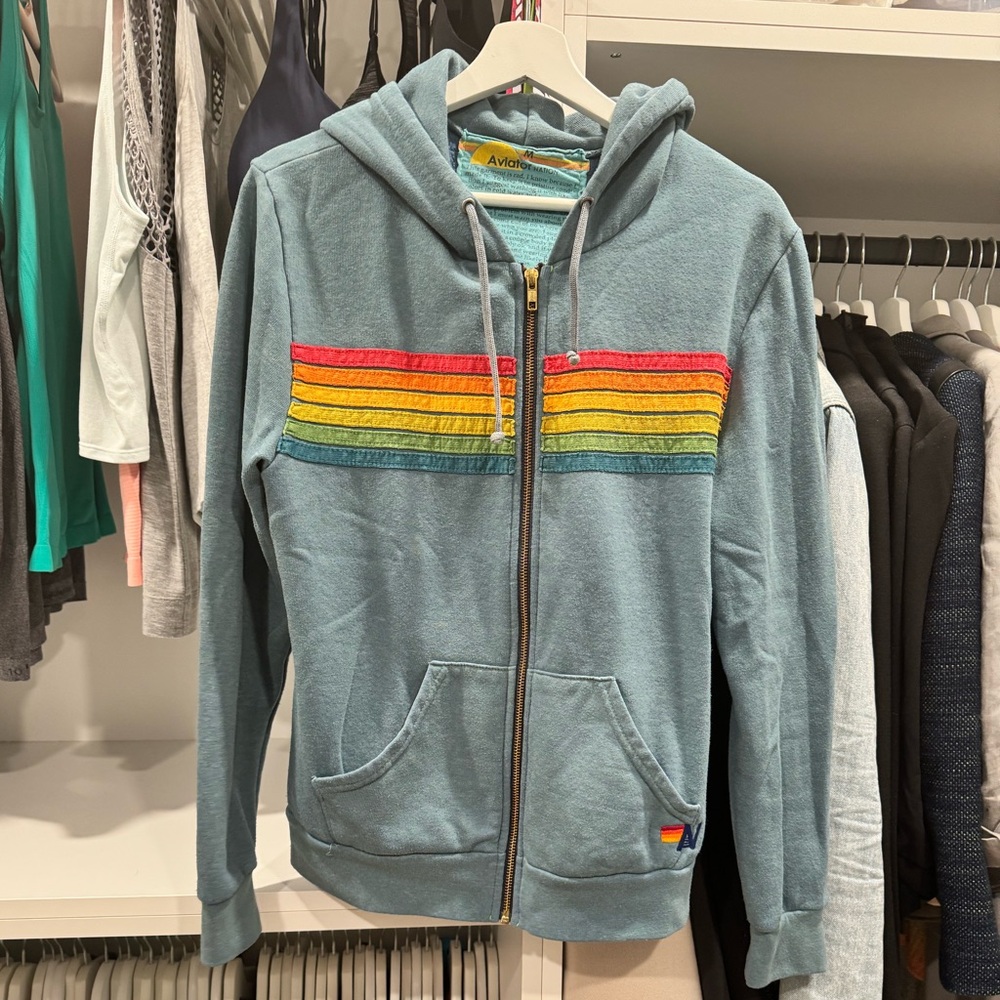 Aviator Nation Unisex 5 stripe hoodie